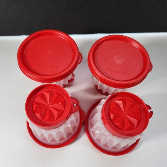 Tupperware Red and White Kitchen Food Storage Set - Picture 7 of 9